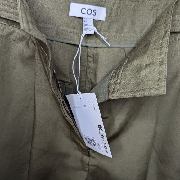 NWT COS linen blend high waist pleated shorts - Picture 8 of 10